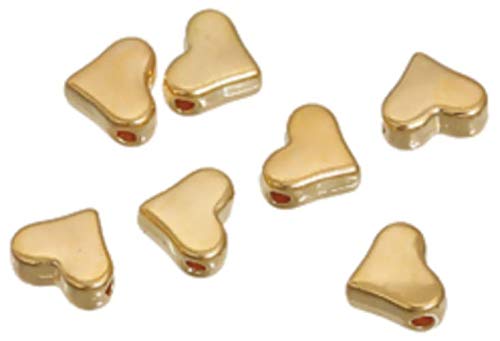CansyY 200 Zwischenperle Metallperle 7x6mm Herz goldoptik Spacer Beads von CansyY