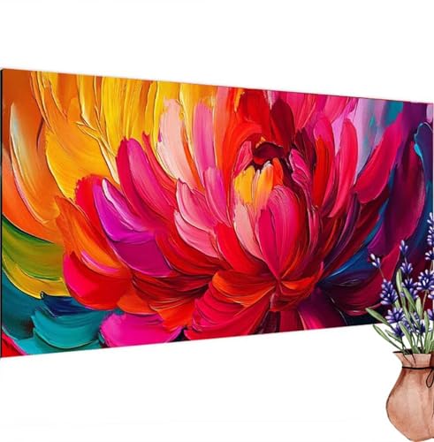 Abstrakt Diamond Painting XXL 120x60 cm, Diamant Painting Bilder Blume Muster, DIY 5D Full Drill Crystal Art Stickerei Malerei Basteln Set, Kreatives für Mädchen Geschenke, Wanddeko Aesthetic k-450 von Canuhkun