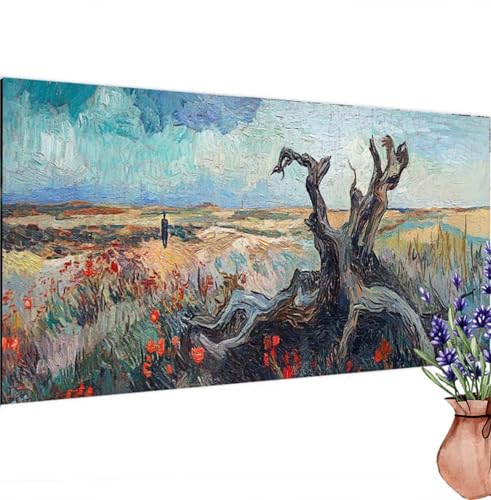 Abstrakt Diamond Painting XXL 135x65 cm, Diamant Painting Bilder Baum Muster, DIY 5D Full Drill Crystal Art Stickerei Malerei Basteln Set, Kreatives für Mädchen Geschenke, Wanddeko Aesthetic k-263 von Canuhkun