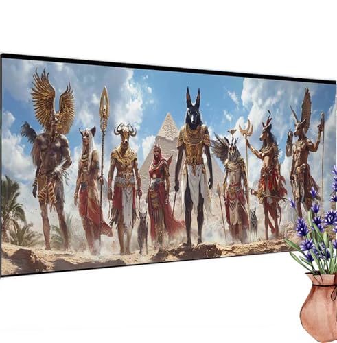 Anubis Diamond Painting XXL 110x55 cm, Diamant Painting Bilder Weinlese Muster, DIY 5D Full Drill Crystal Art Stickerei Malerei Basteln Set, Kreatives für Mädchen Geschenke, Wanddeko Aesthetic k-250 von Canuhkun