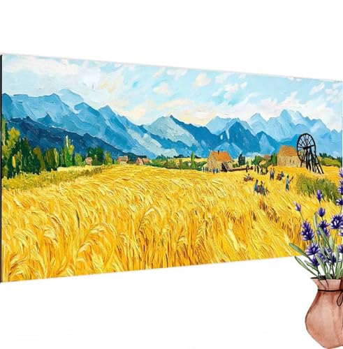 Bauernhof Diamond Painting XXL 140x70 cm,Diamant Painting Bilder Häuschen Muster,DIY 5D Full Drill Crystal Art Stickerei Malerei Basteln Set,Kreatives für Mädchen Geschenke,Wanddeko Aesthetic k-233 von Canuhkun