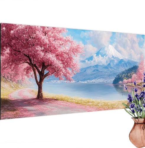 Baum Diamond Painting XXL 110x55 cm,Diamant Painting Bilder Berg Muster,DIY 5D Full Drill Crystal Art Stickerei Kreuzstich Malerei Basteln Set,Kreatives für Mädchen Geschenke,Wanddeko Aesthetic k-185 von Canuhkun