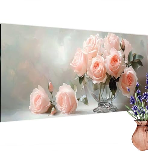 Blume Diamond Painting XXL 110x55 cm, Diamant Painting Bilder Abstrakt Muster, DIY 5D Full Drill Crystal Art Stickerei Malerei Basteln Set, Kreatives für Mädchen Geschenke, Wanddeko Aesthetic k-221 von Canuhkun