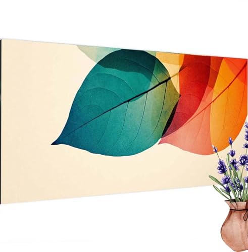 Botanisch Diamond Painting XXL 135x65 cm, Diamant Painting Bilder Blatt Muster, DIY 5D Full Drill Crystal Art Stickerei Malerei Basteln Set, Kreatives für Mädchen Geschenke, Wanddeko Aesthetic k-205 von Canuhkun