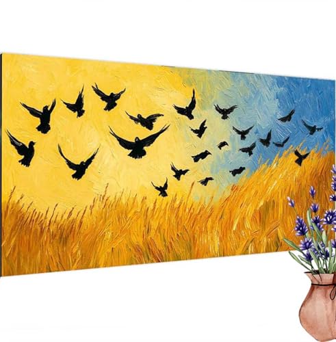 Diamond Painting Bauernhof, Taube Diamond Painting Erwachsene Groß 80x40 cm DIY 5D Diamant Kunst Kinder Anfänger Set, Diamant Stickerei Bastelset Erwachsene Frauen für Zimmer Deko, Geschenke k-252 von Canuhkun