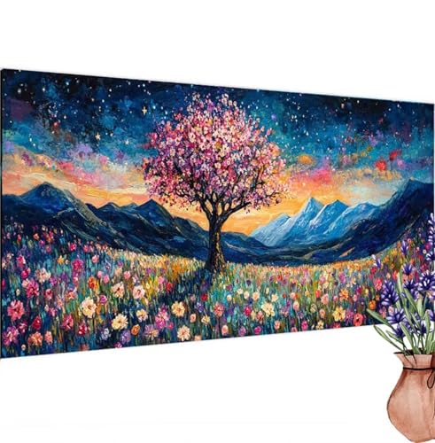 Diamond Painting Baum Des Lebens, Karikatur Diamond Painting Erwachsene Groß 60x30 cm DIY 5D Diamant Kunst Kinder Set, Diamant Stickerei Bastelset Erwachsene Frauen für Zimmer Deko, Geschenke k-188 von Canuhkun