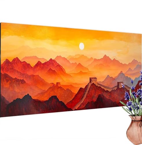 Diamond Painting Berg, Landschaft Diamond Painting Erwachsene Groß 80x40 cm DIY 5D Diamant Kunst Kinder Anfänger Set, Diamant Stickerei Bastelset Erwachsene Frauen für Zimmer Deko, Geschenke k-293 von Canuhkun