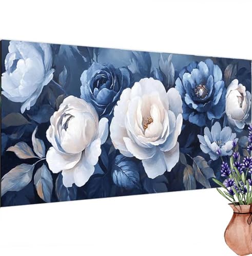 Diamond Painting Blume,Traum Diamond Painting Erwachsene Groß 95x45 cm DIY 5D Diamant Kunst Kinder Anfänger Set,Diamant Stickerei Bastelset Erwachsene Frauen für Zimmer Deko Wohnzimmer,Geschenke k-431 von Canuhkun