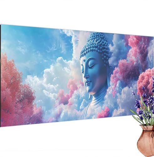 Diamond Painting Buddha, Wolke Diamond Painting Erwachsene Groß 110x55 cm DIY 5D Diamant Kunst Kinder Anfänger Set, Diamant Stickerei Bastelset Erwachsene Frauen für Zimmer Deko, Geschenke k-435 von Canuhkun