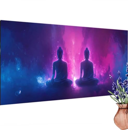 Diamond Painting Buddha,Sternenhimmel Diamond Painting Erwachsene Groß 80x40 cm DIY 5D Diamant Kunst Kinder Anfänger Set,Diamant Stickerei Bastelset Erwachsene Frauen für Zimmer Deko ,Geschenke k-344 von Canuhkun