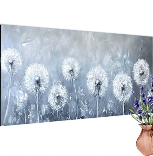 Diamond Painting Dandelion, Fantasie Diamond Painting Erwachsene Groß 60x30 cm DIY 5D Diamant Kunst Kinder Anfänger Set, Diamant Stickerei Bastelset Erwachsene Frauen für Zimmer Deko, Geschenke k-267 von Canuhkun