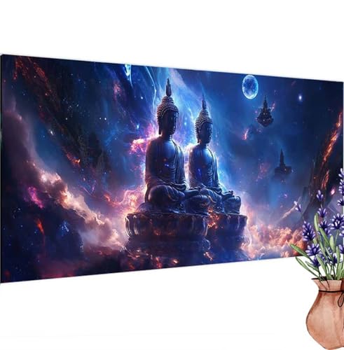 Diamond Painting Erwachsene Groß Buddha,Diamant Painting Bilder Sternenhimmel Bastelset Erwachsene Frauen,DIY 5D Diamond Art Stickerei Malerei Set für Aesthetic Room Decor,Leinwand 100x200 cm k-552 von Canuhkun