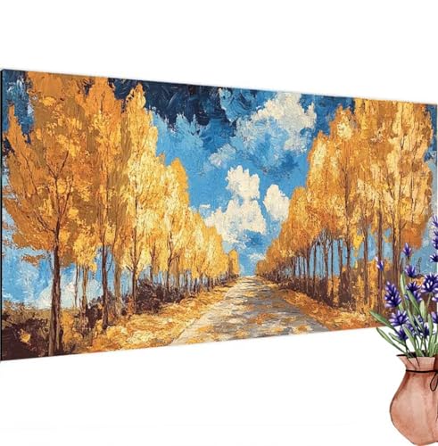 Diamond Painting Erwachsene Groß XXL Baum,Diamant Painting Bilder Herbst Bastelset Erwachsene Frauen, DIY 5D Diamond Art Stickerei Malerei Set für Aesthetic Room Decor, Leinwand 90x180 cm k-539 von Canuhkun