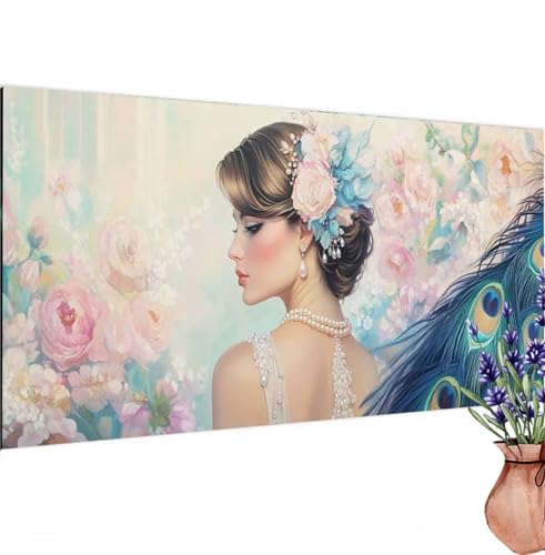 Diamond Painting Erwachsene Groß XXL Blume, Diamant Painting Bilder Mädchen Bastelset Erwachsene Frauen, DIY 5D Diamond Art Stickerei Malerei Set für Aesthetic Room Decor, Leinwand 100x200 cm k-384 von Canuhkun