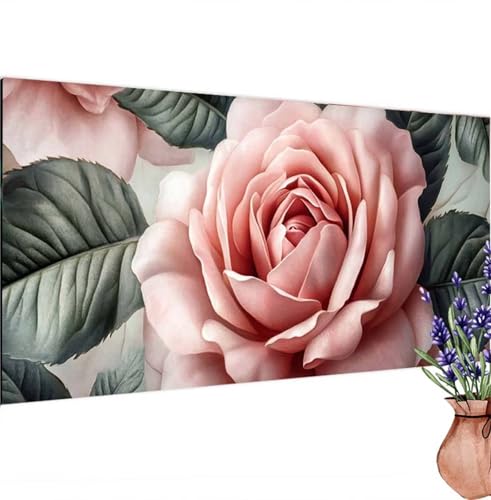 Diamond Painting Erwachsene Groß XXL Blume,Diamant Painting Bilder Blatt Bastelset Erwachsene Frauen, DIY 5D Diamond Art Stickerei Malerei Set für Aesthetic Room Decor, Leinwand 90x180 cm k-513 von Canuhkun