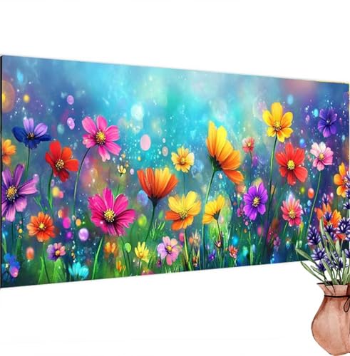 Diamond Painting Erwachsene Groß XXL Fantasie, Diamant Painting Bilder Blume Bastelset Erwachsene Frauen, DIY 5D Diamond Art Stickerei Malerei Set für Aesthetic Room Decor, Leinwand 100x200 cm k-232 von Canuhkun