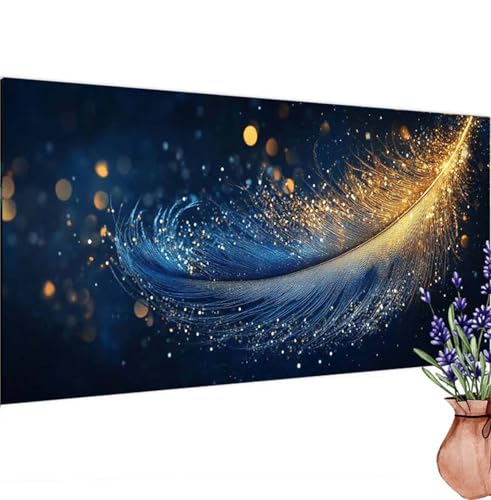 Diamond Painting Erwachsene Groß XXL Fantasie, Diamant Painting Bilder Feder Bastelset Erwachsene Frauen, DIY 5D Diamond Art Stickerei Malerei Set für Aesthetic Room Decor, Leinwand 100x200 cm k-227 von Canuhkun