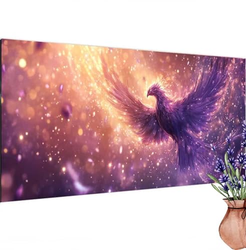 Diamond Painting Erwachsene Groß XXL Fantasie, Diamant Painting Bilder Phönix Bastelset Erwachsene Frauen, DIY 5D Diamond Art Stickerei Malerei Set für Aesthetic Room Decor, Leinwand 90x180 cm k-388 von Canuhkun