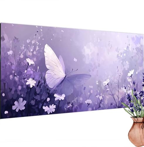 Diamond Painting Erwachsene Groß XXL Fantasie, Diamant Painting Bilder Schmetterling Bastelset Erwachsene Frauen, DIY 5D Diamond Art Malerei Set für Aesthetic Room Decor, Leinwand 100x200 cm k-180 von Canuhkun