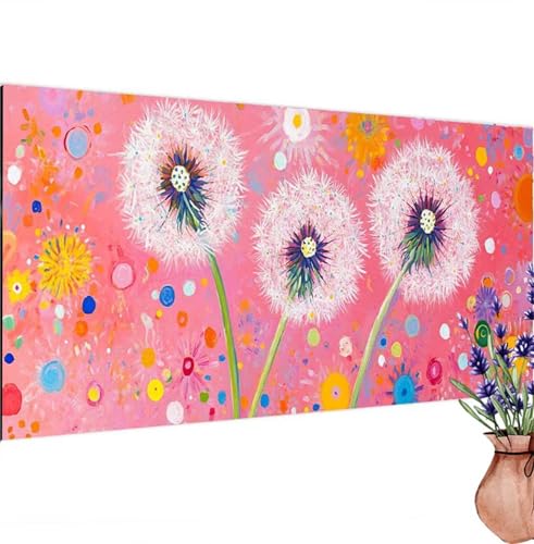 Diamond Painting Erwachsene Groß XXL Fantasie,Diamant Painting Bilder Dandelion Bastelset Erwachsene Frauen,DIY 5D Diamond Art Stickerei Malerei Set für Aesthetic Room Decor,Leinwand 90x180 cm k-382 von Canuhkun