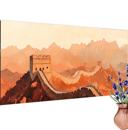 Diamond Painting Erwachsene Groß XXL Große Mauer, Diamant Painting Bilder China Bastelset Erwachsene Frauen, DIY 5D Diamond Art Stickerei Malerei Set für Aesthetic Room Decor, Leinwand 90x180 cm k-534 von Canuhkun