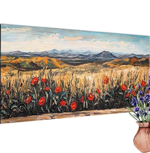 Diamond Painting Erwachsene Groß XXL Karikatur, Diamant Painting Bilder Blume Bastelset Erwachsene Frauen, DIY 5D Diamond Art Stickerei Malerei Set für Aesthetic Room Decor, Leinwand 100x200 cm k-481 von Canuhkun