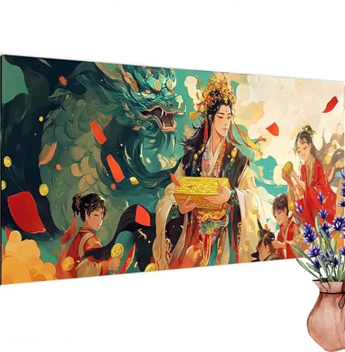 Diamond Painting Erwachsene Groß XXL Karikatur, Diamant Painting Bilder Cartoon-Baum Bastelset Erwachsene Frauen, DIY 5D Diamond Art Malerei Set für Aesthetic Room Decor, Leinwand 100x200 cm k-191 von Canuhkun