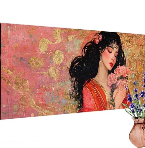 Diamond Painting Erwachsene Groß XXL Karikatur, Diamant Painting Bilder Frau Bastelset Erwachsene Frauen, DIY 5D Diamond Art Stickerei Malerei Set für Aesthetic Room Decor, Leinwand 100x200 cm k-417 von Canuhkun