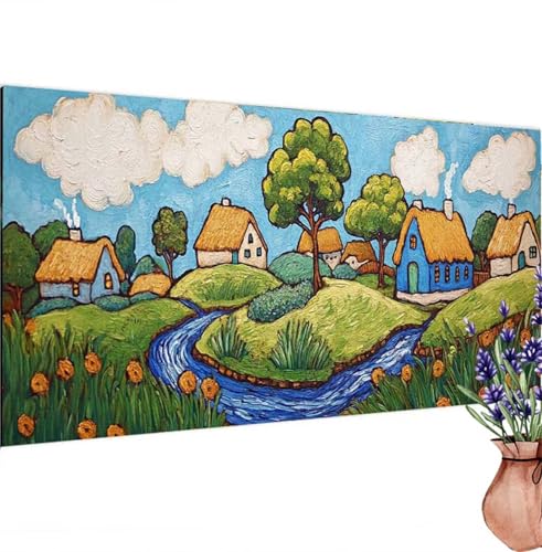 Diamond Painting Erwachsene Groß XXL Karikatur, Diamant Painting Bilder Wald Bastelset Erwachsene Frauen, DIY 5D Diamond Art Stickerei Malerei Set für Aesthetic Room Decor, Leinwand 100x200 cm k-483 von Canuhkun