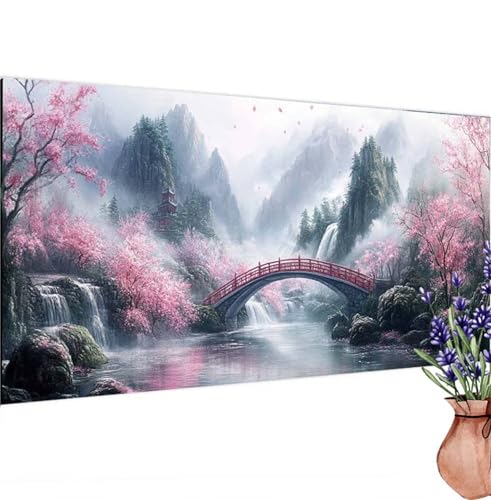 Diamond Painting Erwachsene Groß XXL Landschaft, Diamant Painting Bilder Natur Bastelset Erwachsene Frauen, DIY 5D Diamond Art Stickerei Malerei Set für Aesthetic Room Decor, Leinwand 100x200 cm k-438 von Canuhkun