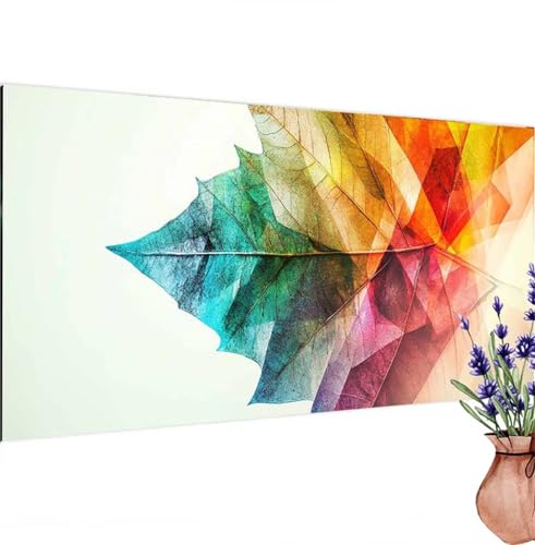 Diamond Painting Erwachsene Groß XXL Laub, Diamant Painting Bilder Abstraktion Bastelset Erwachsene Frauen, DIY 5D Diamond Art Stickerei Malerei Set für Aesthetic Room Decor, Leinwand 100x200 cm k-240 von Canuhkun