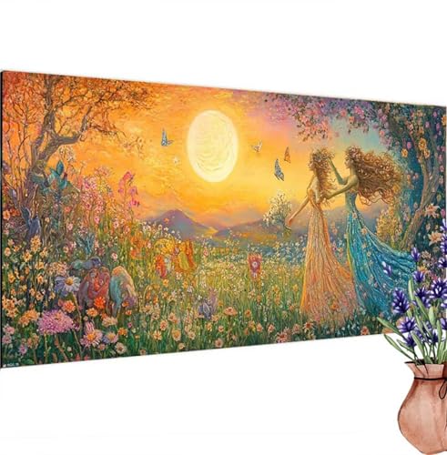 Diamond Painting Erwachsene Groß XXL Mädchen, Diamant Painting Bilder Wald Bastelset Erwachsene Frauen, DIY 5D Diamond Art Stickerei Malerei Set für Aesthetic Room Decor, Leinwand 100x200 cm k-542 von Canuhkun