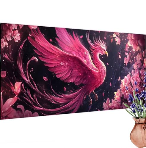 Diamond Painting Erwachsene Groß XXL Phönix, Diamant Painting Bilder Blüte Bastelset Erwachsene Frauen, DIY 5D Diamond Art Stickerei Malerei Set für Aesthetic Room Decor, Leinwand 100x200 cm k-512 von Canuhkun