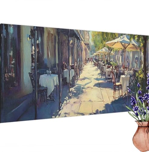 Diamond Painting Erwachsene Groß XXL Städte Städte, Diamant Painting Bilder Landschaft Bastelset Erwachsene Frauen, DIY 5D Diamond Art Malerei Set für Aesthetic Room Decor, Leinwand 80x160 cm k-397 von Canuhkun