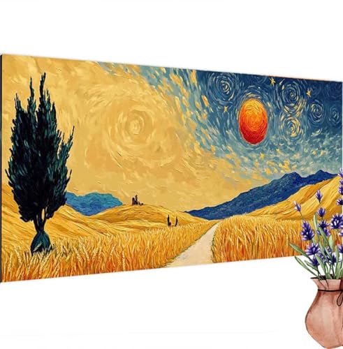 Diamond Painting Erwachsene Groß XXL Sternenhimmel, Diamant Painting Bilder Landschaft Bastelset Erwachsene Frauen, DIY 5D Diamond Art Malerei Set für Aesthetic Room Decor, Leinwand 100x200 cm k-339 von Canuhkun