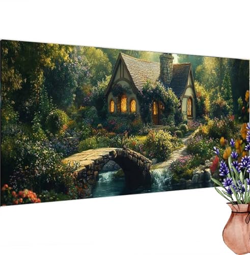 Diamond Painting Erwachsene Groß XXL Wald, Diamant Painting Bilder Landhaus Bastelset Erwachsene Frauen, DIY 5D Diamond Art Stickerei Malerei Set für Aesthetic Room Decor, Leinwand 100x200 cm k-182 von Canuhkun