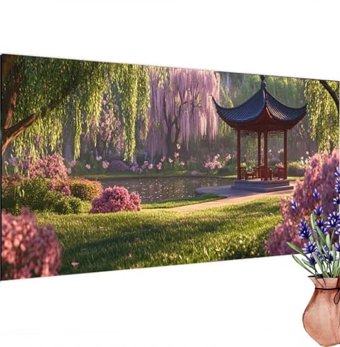 Diamond Painting Erwachsene Groß XXL Wald,Diamant Painting Bilder Baum Bastelset Erwachsene Frauen, DIY 5D Diamond Art Stickerei Malerei Set für Aesthetic Room Decor, Leinwand 100x200 cm k-197 von Canuhkun