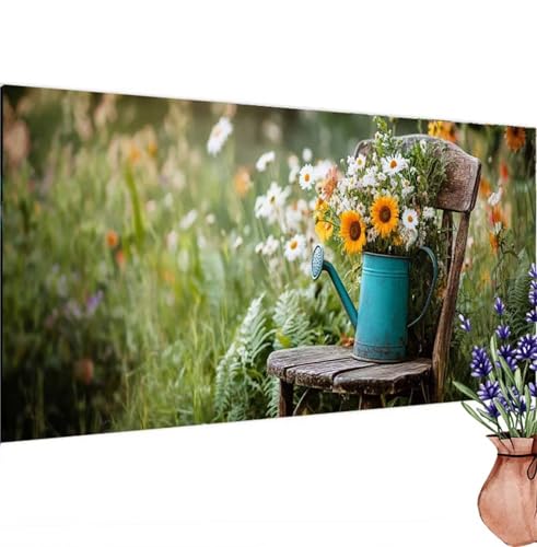 Diamond Painting Erwachsene Groß XXL Wald,Diamant Painting Bilder Blume Bastelset Erwachsene Frauen, DIY 5D Diamond Art Stickerei Malerei Set für Aesthetic Room Decor, Leinwand 100x200 cm k-318 von Canuhkun