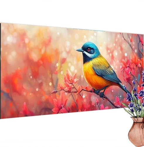 Diamond Painting Erwachsene Groß XXL Wald,Diamant Painting Bilder Vogel Bastelset Erwachsene Frauen, DIY 5D Diamond Art Stickerei Malerei Set für Aesthetic Room Decor, Leinwand 100x200 cm k-208 von Canuhkun