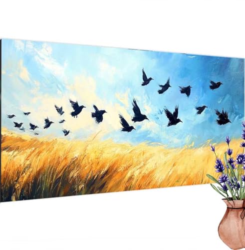 Diamond Painting Erwachsene Groß XXL Weiblich, Diamant Painting Bilder Vogel Bastelset Erwachsene Frauen, DIY 5D Diamond Art Stickerei Malerei Set für Aesthetic Room Decor, Leinwand 100x200 cm k-235 von Canuhkun