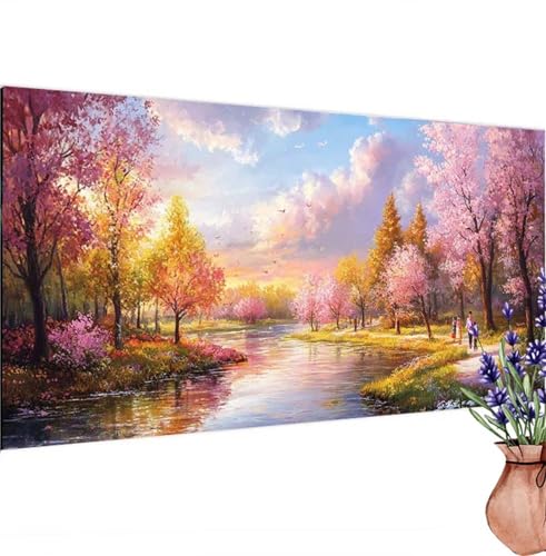 Diamond Painting Herbst,Baum Diamond Painting Erwachsene Groß 110x55 cm DIY 5D Diamant Kunst Kinder Anfänger Set,Diamant Stickerei Bastelset Erwachsene Frauen Zimmer Deko Wohnzimmer,Geschenke k-540 von Canuhkun