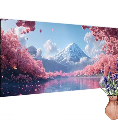 Diamond Painting Japan, Landschaft Diamond Painting Erwachsene Groß 60x30 cm DIY 5D Diamant Kunst Kinder Anfänger Set, Diamant Stickerei Bastelset Erwachsene Frauen für Zimmer Deko, Geschenke k-407 von Canuhkun