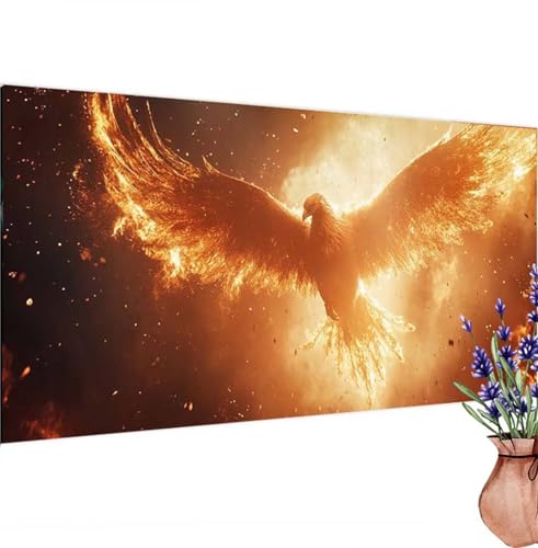 Diamond Painting Phönix, Fantasie Diamond Painting Erwachsene Groß 60x30 cm DIY 5D Diamant Kunst Kinder Anfänger Set, Diamant Stickerei Bastelset Erwachsene Frauen für Zimmer Deko, Geschenke k-536 von Canuhkun