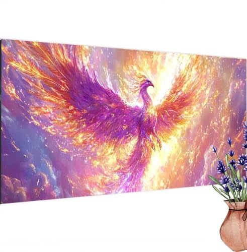 Diamond Painting Phönix, Fantasie Diamond Painting Erwachsene Groß 95x45 cm DIY 5D Diamant Kunst Kinder Anfänger Set, Diamant Stickerei Bastelset Erwachsene Frauen für Zimmer Deko, Geschenke k-307 von Canuhkun