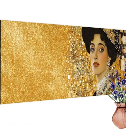 Diamond Painting Retro,Frau Diamond Painting Erwachsene Groß 95x45 cm DIY 5D Diamant Kunst Kinder Anfänger Set, Diamant Stickerei Malerei Bastelset Erwachsene Frauen für Zimmer Deko, Geschenke k-533 von Canuhkun