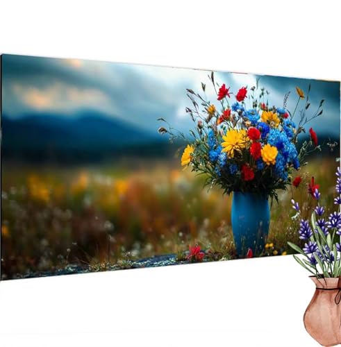 Diamond Painting Wald,Blume Diamond Painting Erwachsene Groß 80x40 cm DIY 5D Diamant Kunst Kinder Anfänger Set, Diamant Stickerei Malerei Bastelset Erwachsene Frauen für Zimmer Deko, Geschenke k-341 von Canuhkun