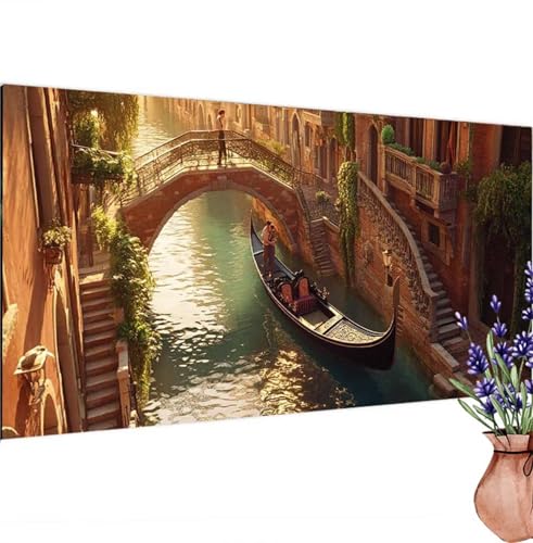 Diamond Painting Weinlese,Kleine Stadt Diamond Painting Erwachsene Groß 60x30 cm DIY 5D Diamant Kunst Kinder Anfänger Set,Diamant Stickerei Bastelset Erwachsene Frauen für Zimmer Deko ,Geschenke k-343 von Canuhkun