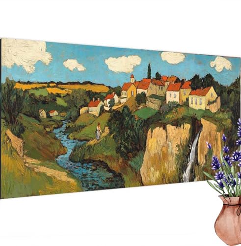 Karikatur Diamond Painting XXL 135x65 cm, Diamant Painting Bilder Stadt Muster, DIY 5D Full Drill Crystal Art Stickerei Malerei Basteln Set, Kreatives für Mädchen Geschenke, Wanddeko Aesthetic k-482 von Canuhkun