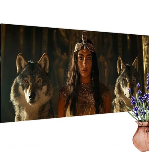 Weinlese Diamond Painting XXL 110x55 cm, Diamant Painting Bilder Frau Muster, DIY 5D Full Drill Crystal Art Stickerei Malerei Basteln Set, Kreatives für Mädchen Geschenke, Wanddeko Aesthetic k-200 von Canuhkun