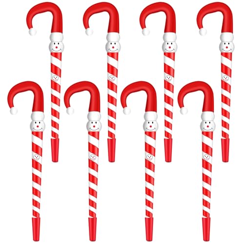 Zuckerstangen Weihnachtsstifte, 20 Stück Kugelschreiber Weihnachten, Weihnachtssüssigkeiten Stock Geformt Stifte Weihnachten Schneemann Stifte, Weihnachten Schreibwaren Set für Kinder Kollegen von Capaneus